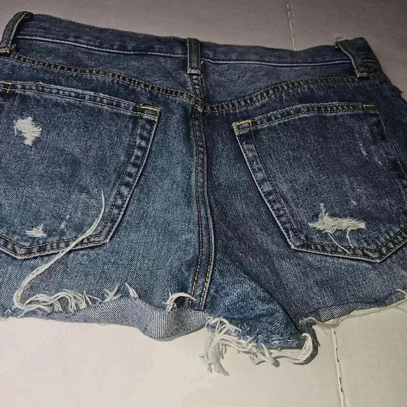 We The Free Medium Wash Distress Blue Jean Shorts - Picture 6 of 12